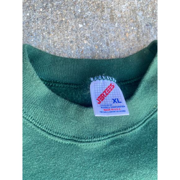 Vtg Jerzees By Russell Women XL Christmas Corporation made in USA Sweater green - Picture 5 of 6